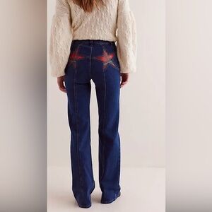 Free People Firecracker Flare Jeans We The Free Suede Stars Tarten